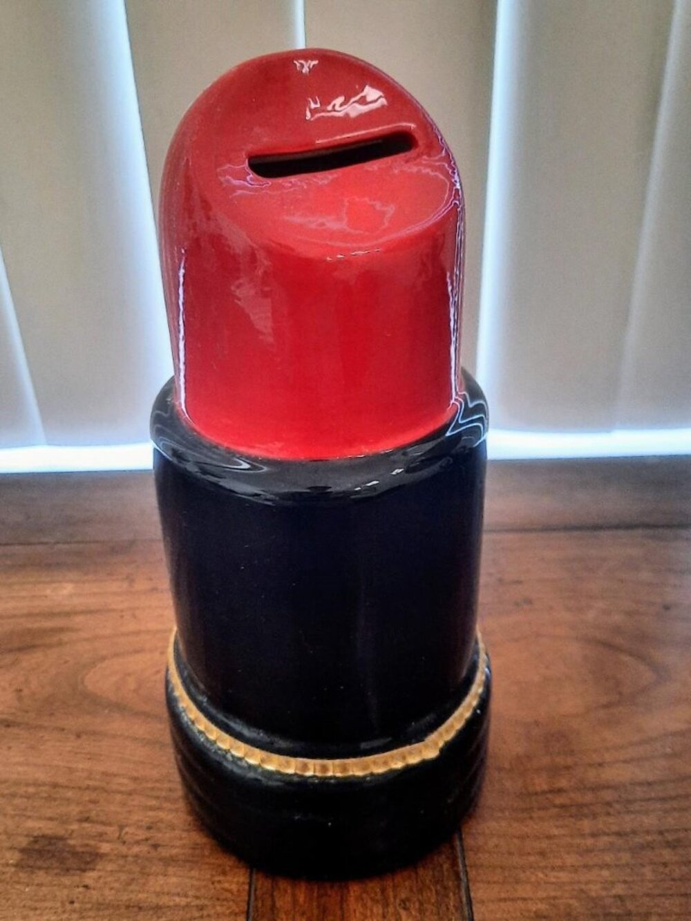 Vintage Black & Red Lipstick Bank_Excellent Condition